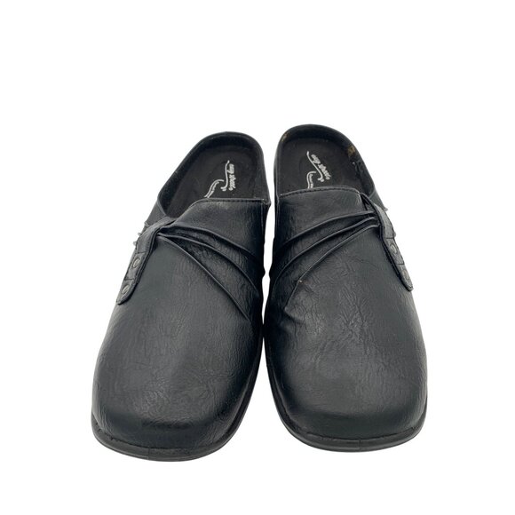 Easy Spirit Womens Black Leather Slip-On Mules Size 8 - Picture 2 of 8